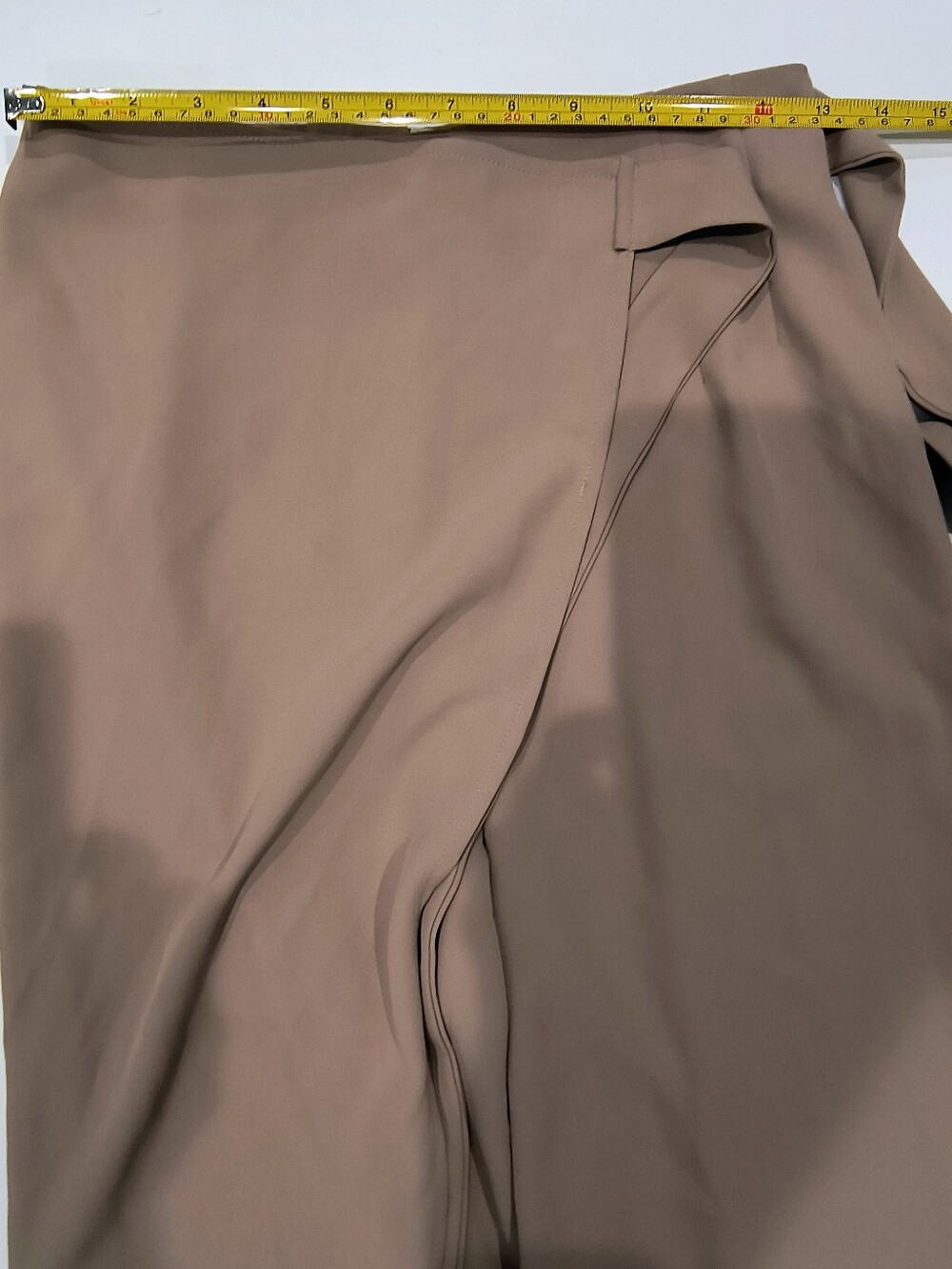 HALARA Beige/Taupe Flare Wrap Pants - Picture 8 of 10